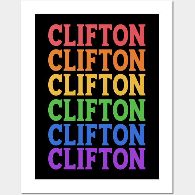 CLIFTON COLORFUL CITY Wall Art by OlkiaArt